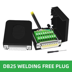 DB25 Solderless Wire Plug DR25 Pin Welding-free Male Female Head 25PIN Breakout Board Terminal Parallel/Serial Port Adapter