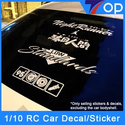 1/10 1:8 RC Car Rear Window Decal Sticker Painting Appearance Upgrade Protective Film