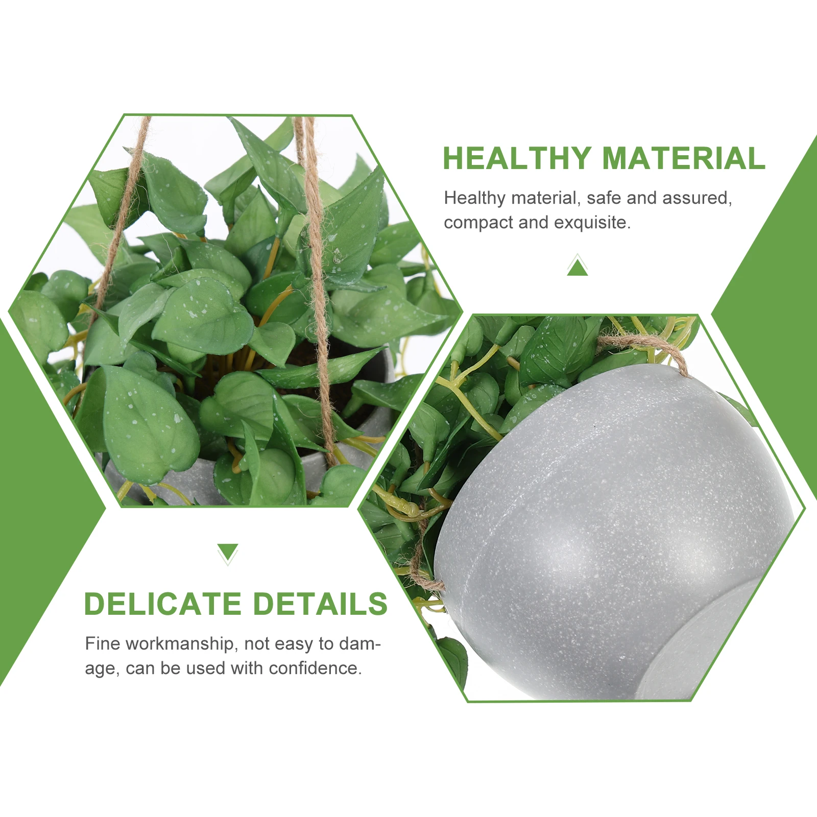 

Artificial Rattan Pendant Plastic Vine Plant Wall Mounted Hanging DecorGreen PlantFlower Long Lasting Beautiful Appearance