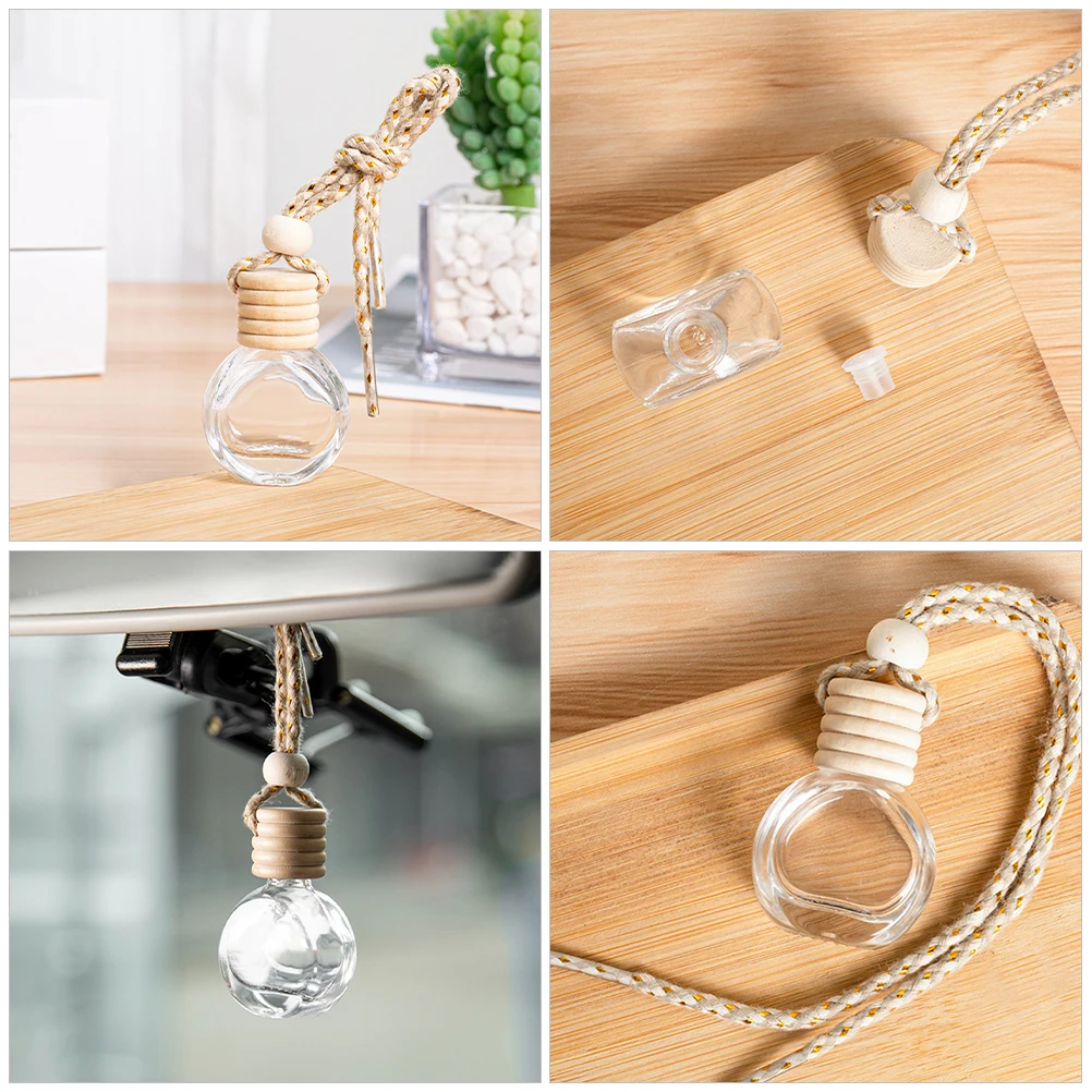 

8 Pcs Perfume Bottle Glass Oil Essential Diffuser Mini Aromatherapy Bottles Atomizer Car