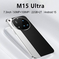 Smartphone M15 Ultra 7.3 inch Global Version 22G+2TB Snapdragon8 gen3 10core Android 15 50+108MP 4G/5G Cellphone Mobile Phone