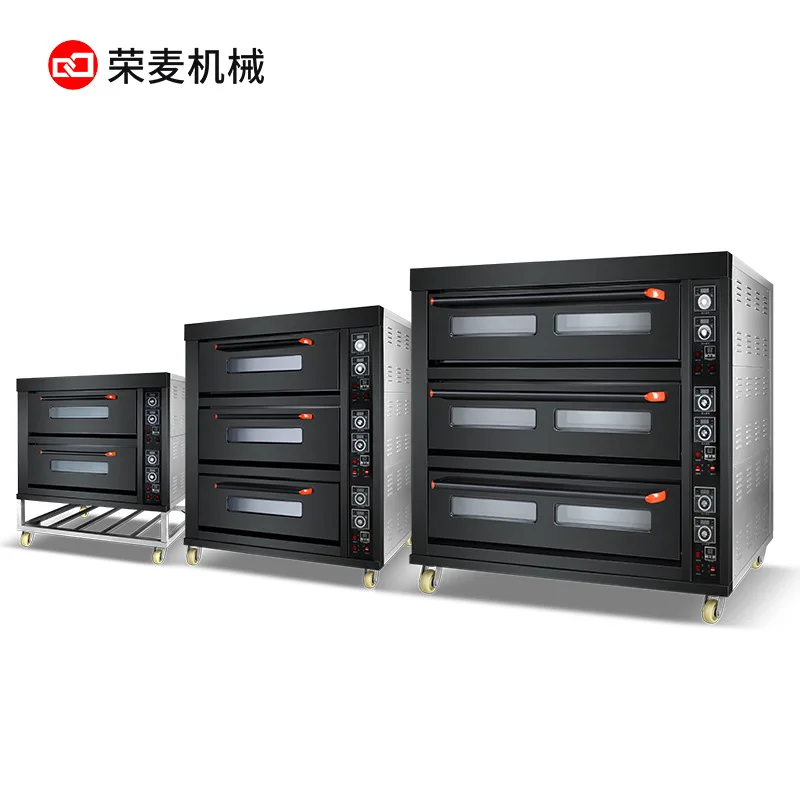 Flat Oven Smart Cake Pizza Large Oven Baking Equipment, Large Three Layer Six Plate Bread Oven, Commercial