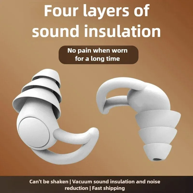 Ear Plugs for Sleeping Noise Cancelling Reusable Soft Silicone Earplugs for Sleeping Studying Traveling Earing Protection