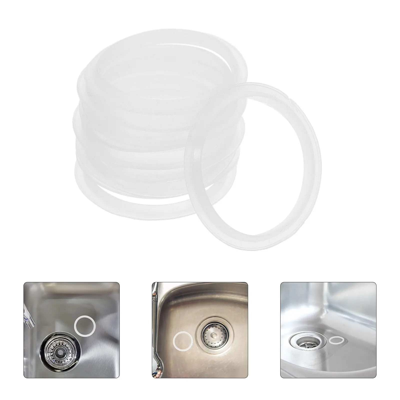 

10pcs Silicone Sealing Washers Durable Universal Tub Drain Gasket Replacement Sink Seal Ring Bathroom Plumbing Washers Hardware