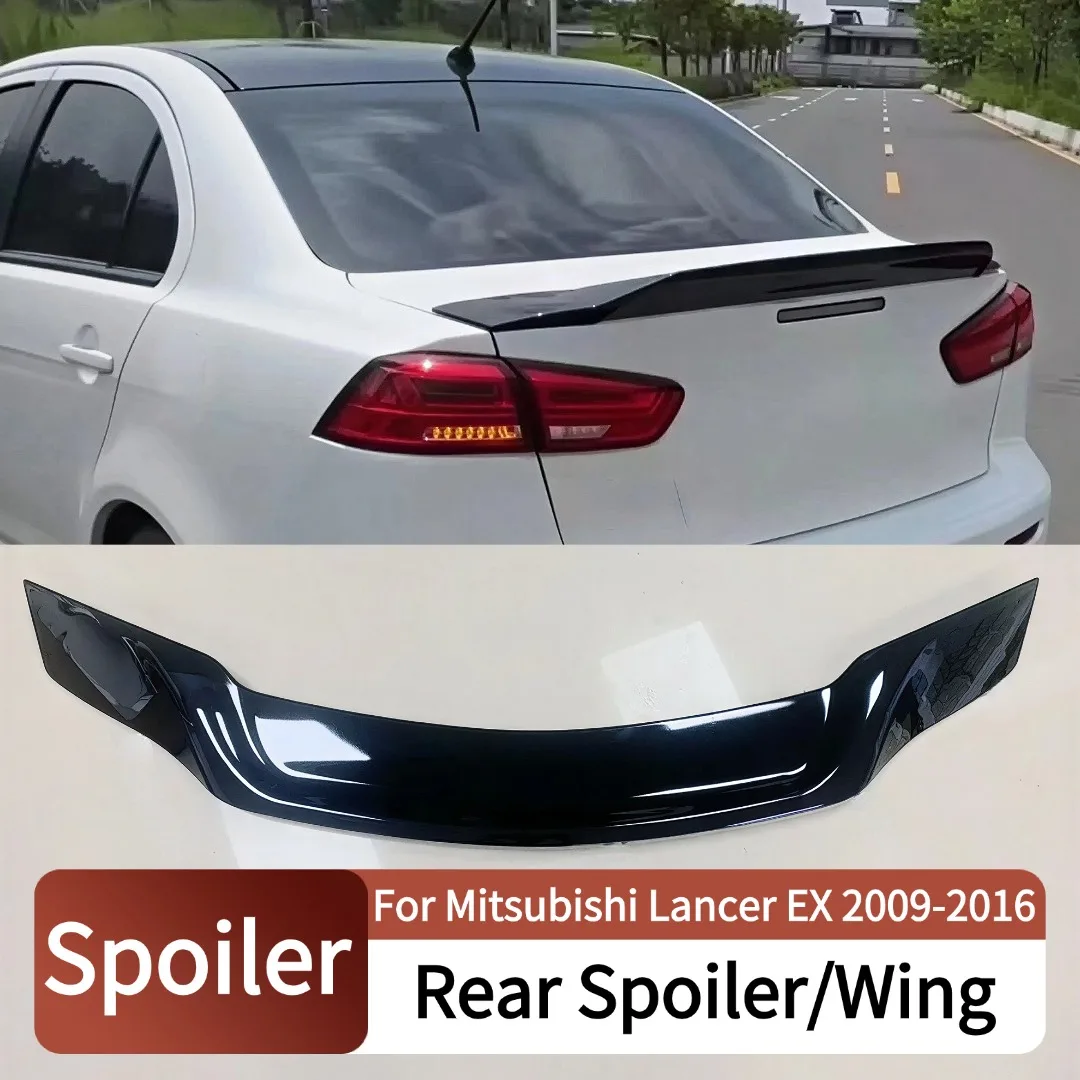 Rear Trunk Spoiler Wing Lip Glossy Black Body Kit Air Deflector Tuning Upgrade Accessories For Mitsubishi Lancer EX 2009-2016