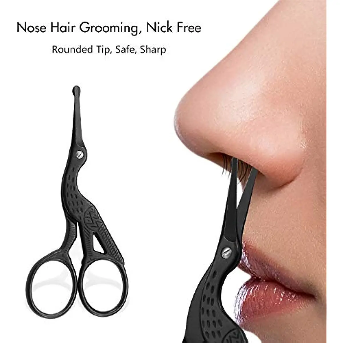 ポータブルラウンドヘッドステンレス鋼はさみ、眉毛、鼻、髪、あごひげ、耳、店タイプの美しさのはさみ