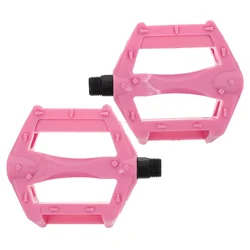 Bicycle Pedals Kids Bike Accessories Children Non-slip Iron Pink Flat Road Replacement