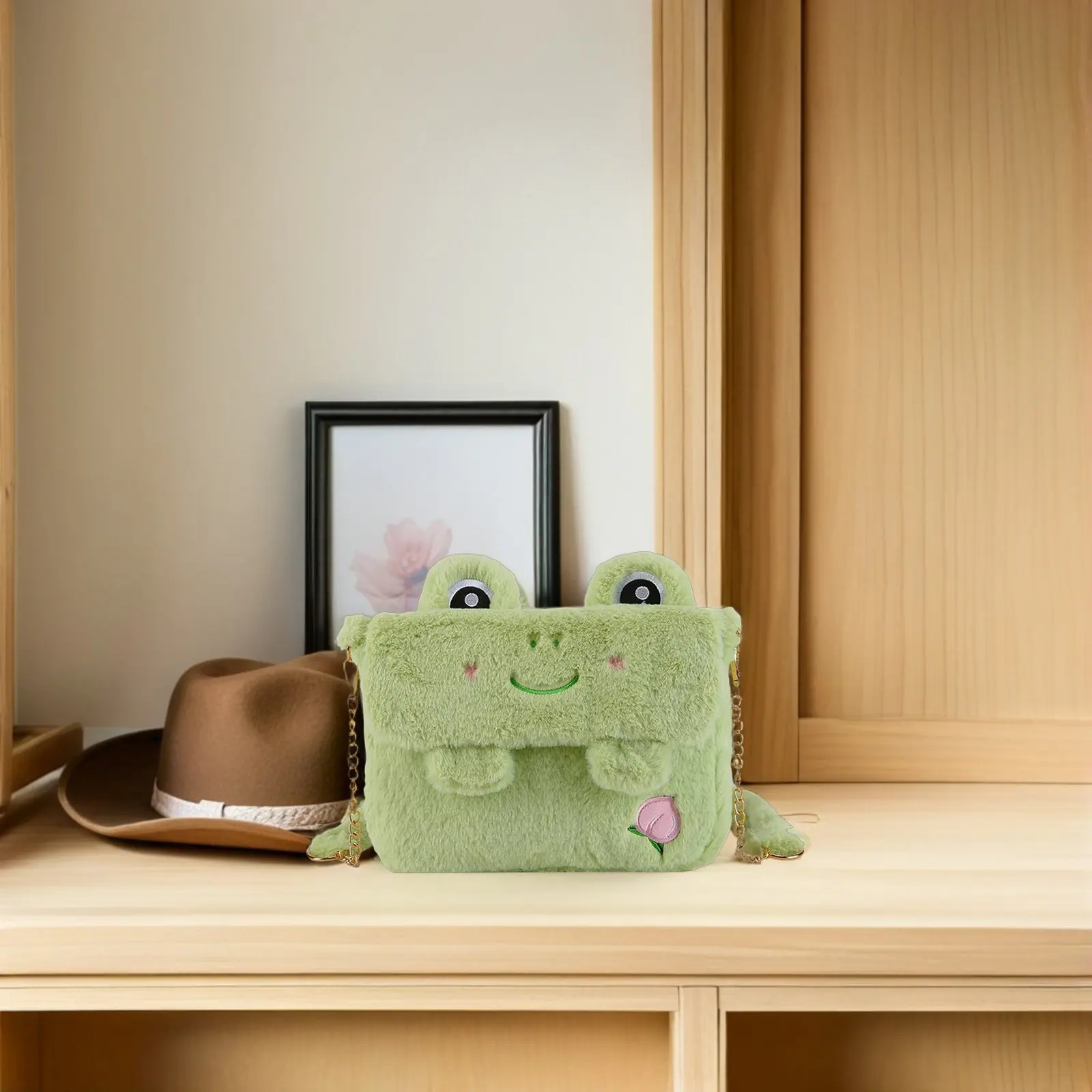 

Cute Frog Crossbody Bag Women Soft Feel Shoulder Bag Decorative Functional Fashion Accessory Perfect for Casual Office Party