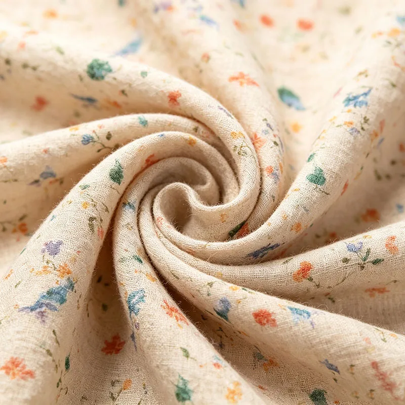 Ramie Grey Fabric, Lightweight Raw Printed Plain Weave, Eco Friendly Natural Antibacterial, For Summer Dress Hanfu, Customizable