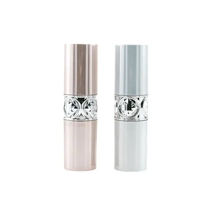 

10pcs 20pcs 30pcs 12.1mm Shiny White Lipstick Tubes Cosmetic Packaging Glossy Pink Round Makeup Container Empty Lip Balm Bottles