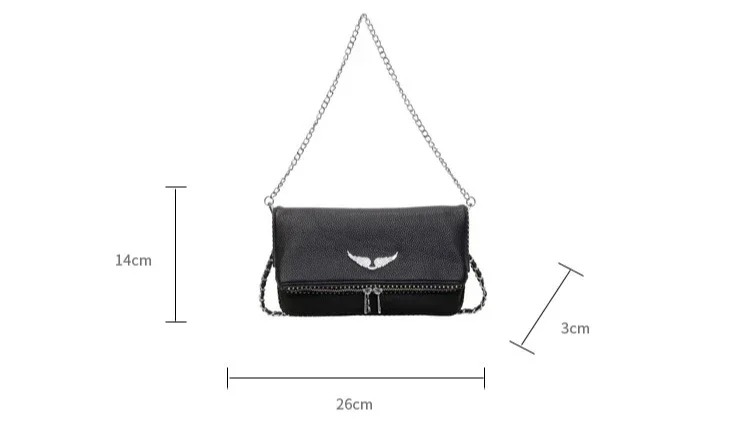 Bolso de hombro y bandolera de moda 2026, bolso cuadrado pequeño con alas para mujer, monedero pequeño y bonito, bolso de mano versátil y elegante
