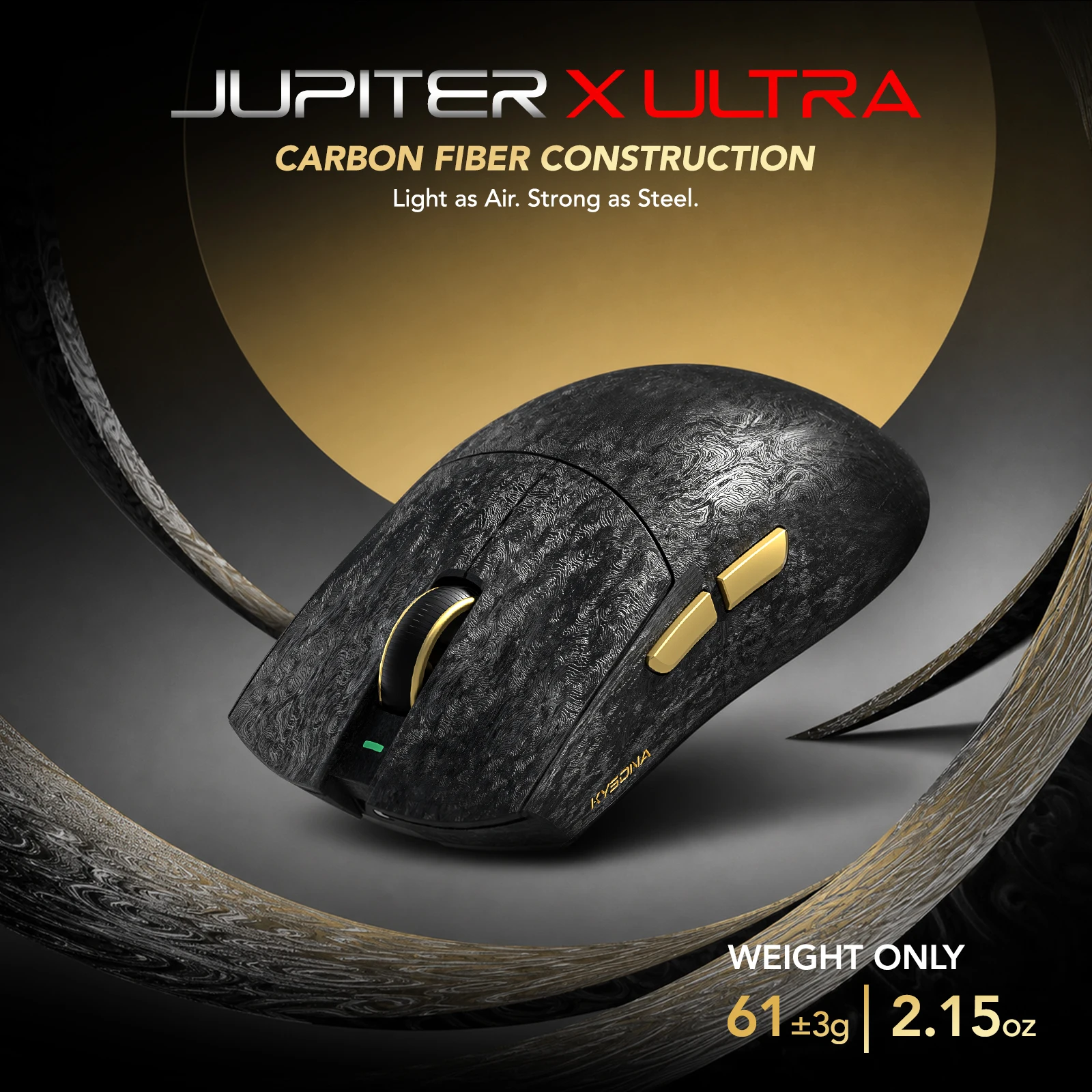 KYSONA Jupiter X Ultra Tri-Mod - đánh giá và giá Esports Gaming Mouse Weight Adjustable