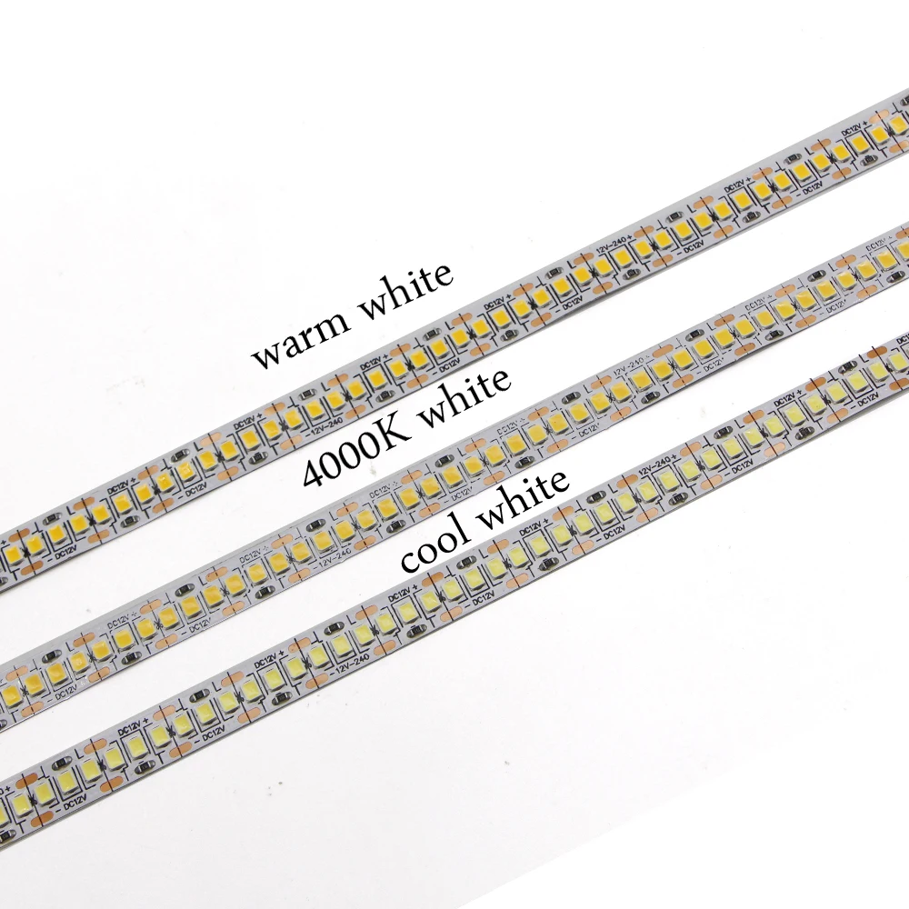 LED Strip lights 2835 SMD 240LEDs/m 1M 5M 10M DC 12V 24V High Bright Flexible LED Rope Ribbon Tape Light Warm White/Cold White