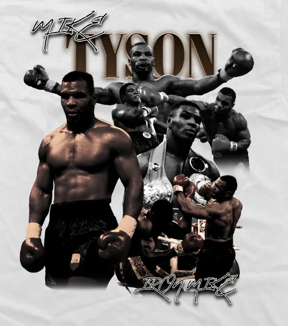 Mike Tyson Graphic Vintage Inspired Iron Mike T Shirt. Short Sleeve 100% Cotton Casual T-shirts Loose Top Size S-3XL