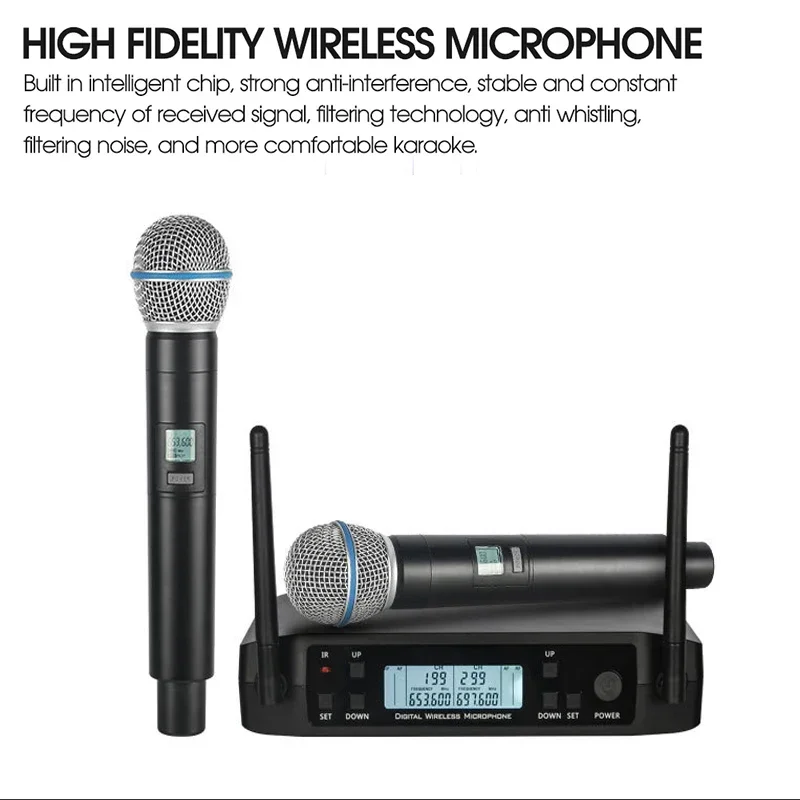 100% Original SHURE GLXD4 Beta 58a Wireless Microphone UHF Dynamic Professional Broadcast Handheld Singing Party Speech Mic