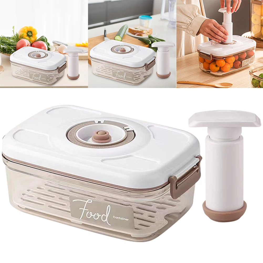 

Вакуумный ящик для хранения продуктов, вакуумный контейнер для еды, контейнер для хранения свежести, холодильник, органайзер, контейнеры, многофункциональные для мяса, фруктов, овощей