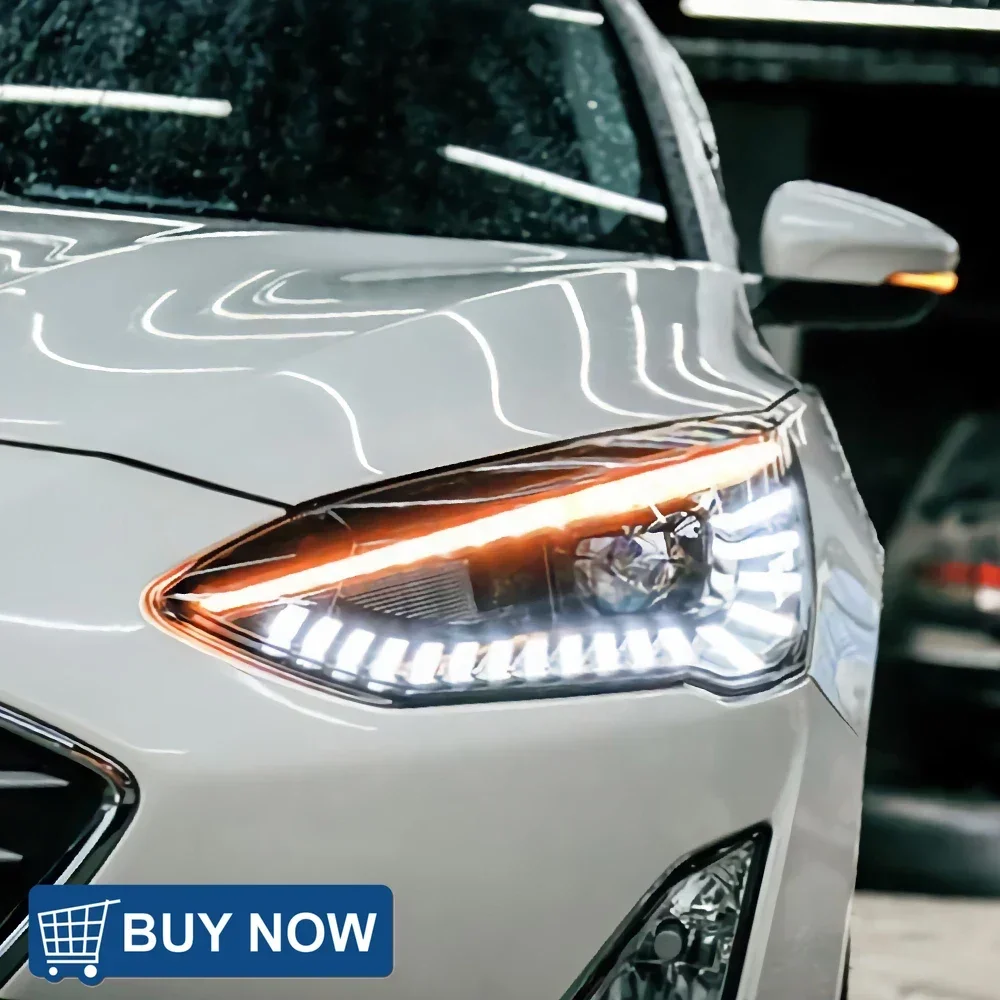 

For Ford Focus 2019-2021 Car Front Lamp Upgrade High Configure Led Auto Headlights Assembly Projector Lens New Style Accessories