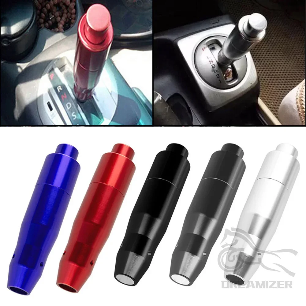 Aluminum Car Auto Gear Stick Shift Knob With Press Down Release Button Shifter Lever Universal Manual Transmission Car Decor