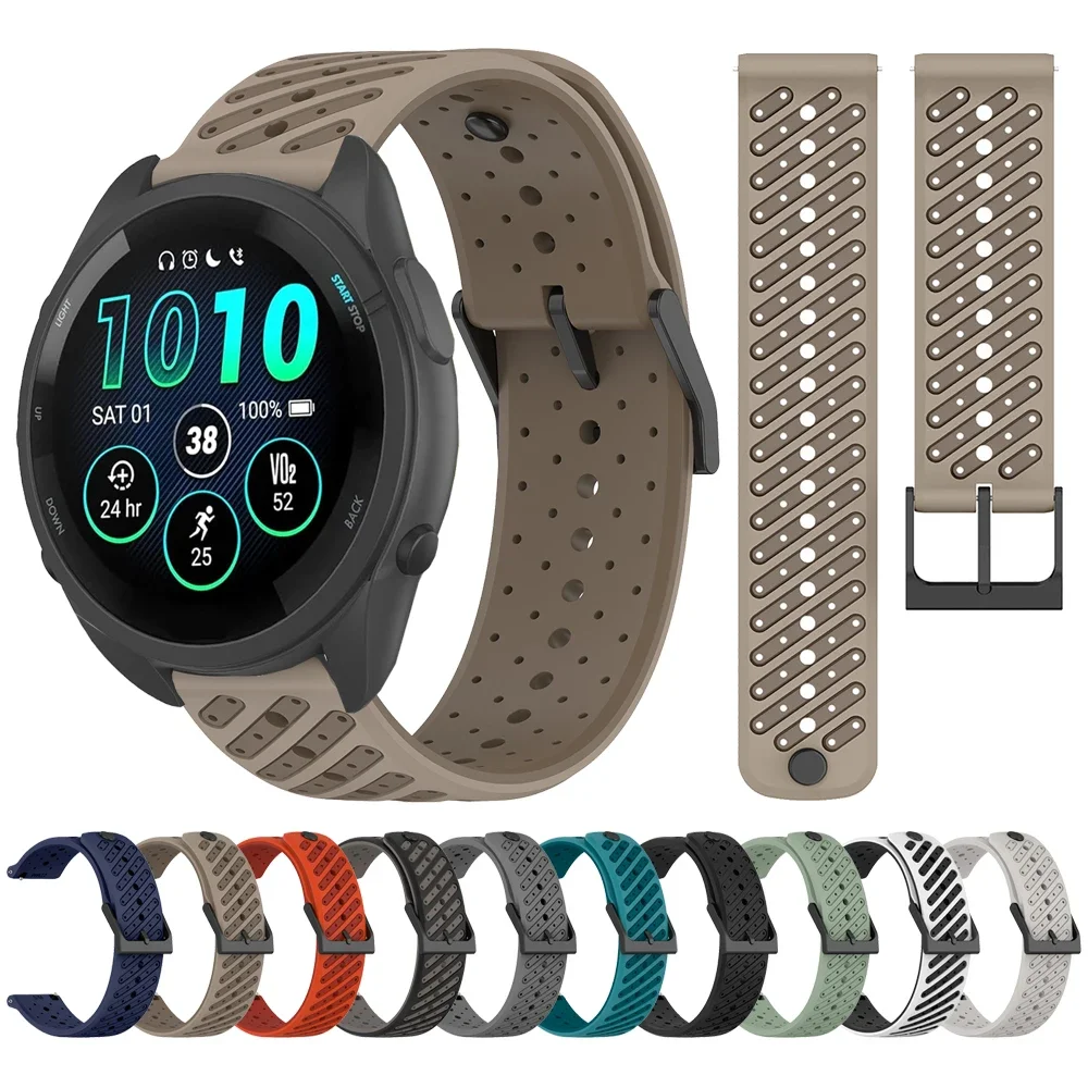 22 mm Silikonband für Garmin Forerunner 255 265 Musik/970 965 745 570 47 Sportarmband für Garmin Vivoactive 4/Venu 2 3 4 45 mm