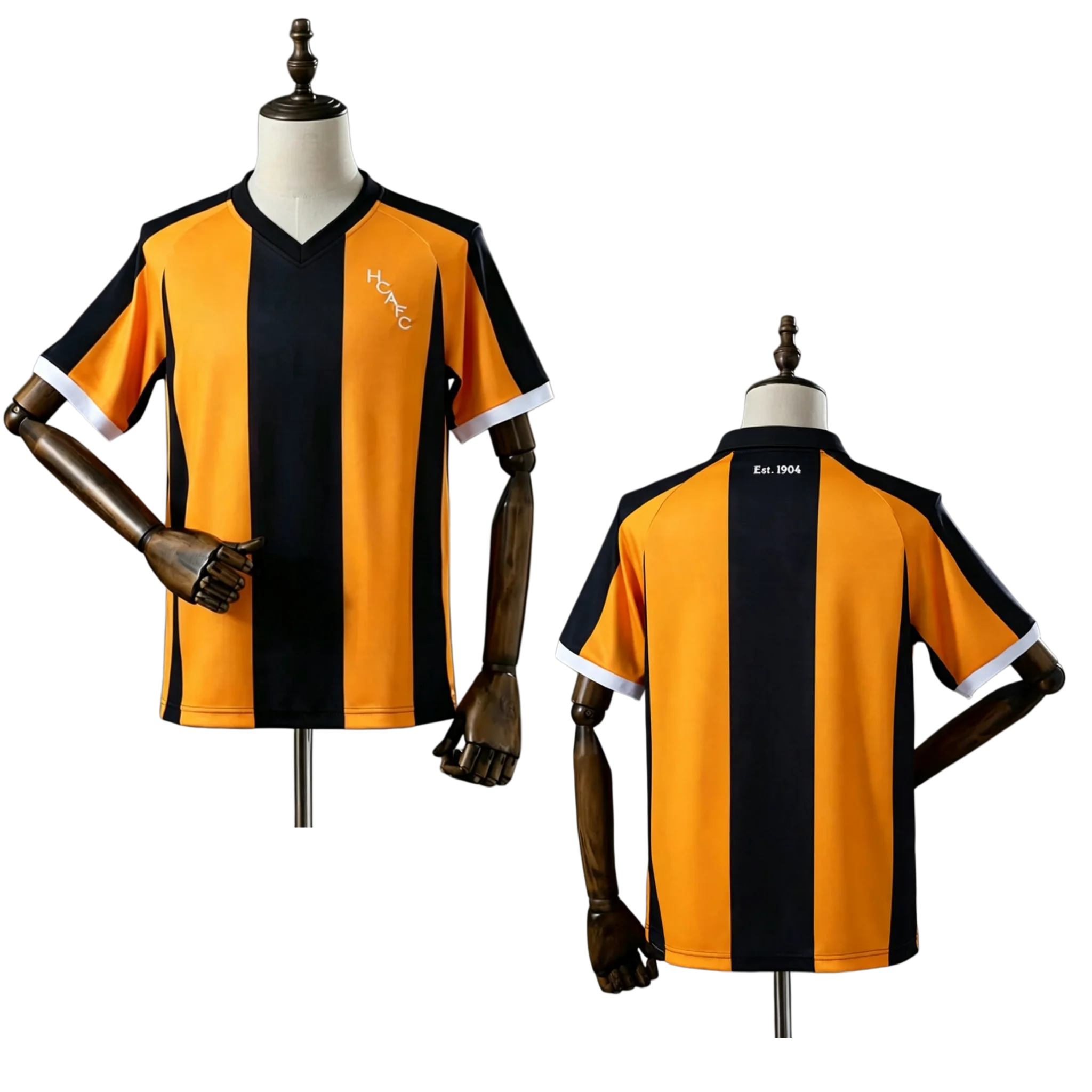 26-27 Hull City Vintage Fußballtrikot, Herren Sommer Neues 3D Sport-T-Shirt, Atmungsaktives Schnelltrocknendes Trainings-Sweatshirt – Detail 1