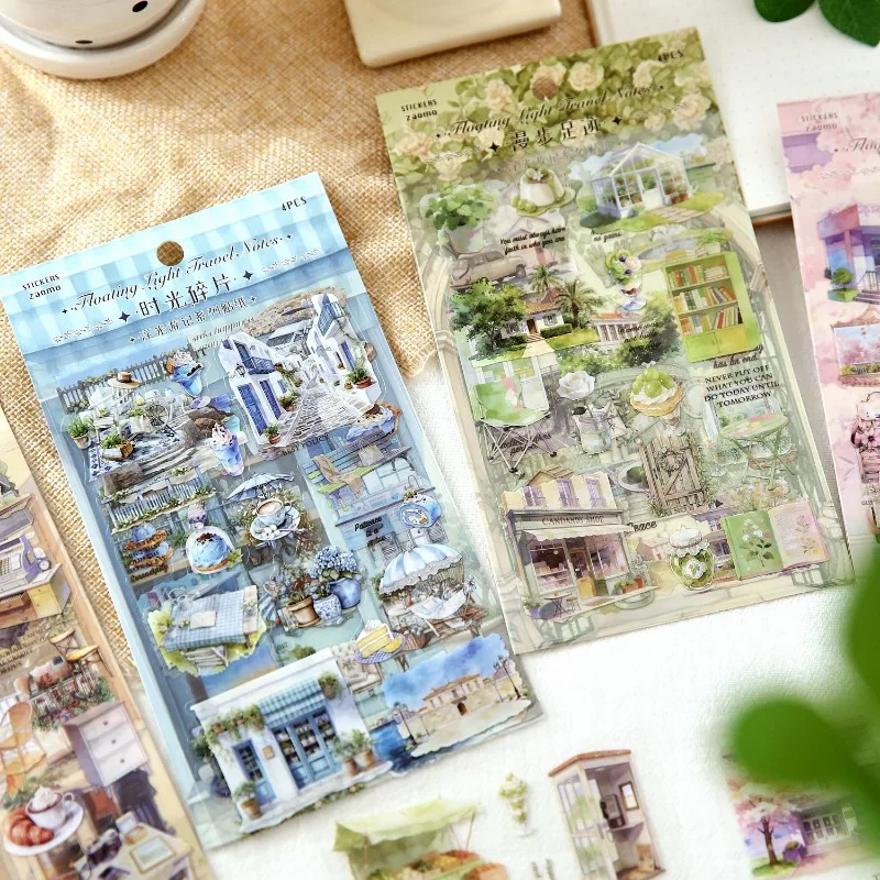 Floating Travel Notes Series PET Stickers, Aesthetic Scrapbooking Stickers, Premium DIY Journaling Decor Supplies