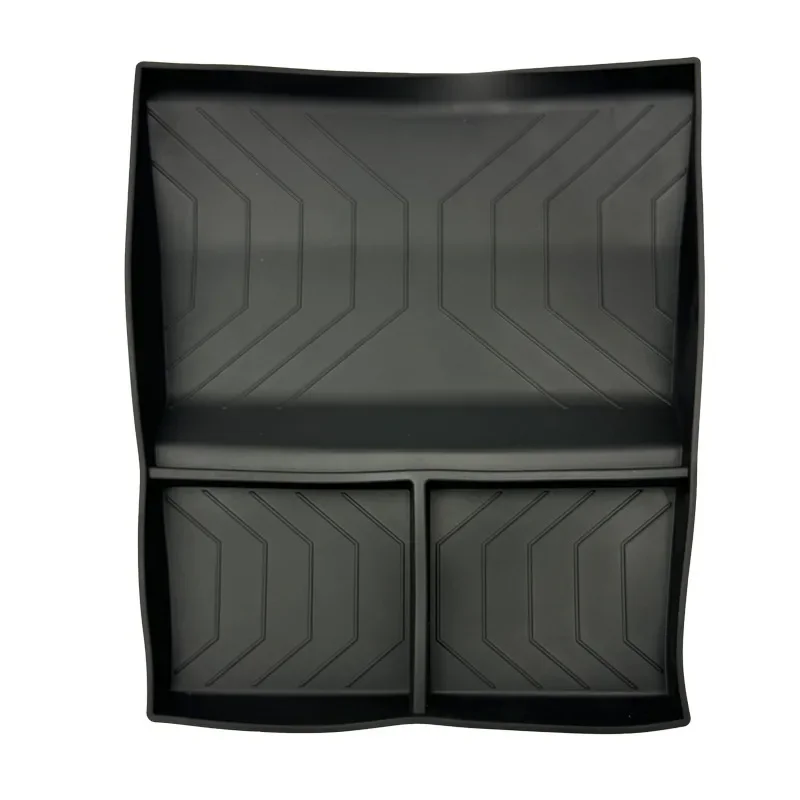 

For Land Rover Defender 90 110 2024 2025 Central Control Lower Storage Box Car Specific Silicone Organizer - Black