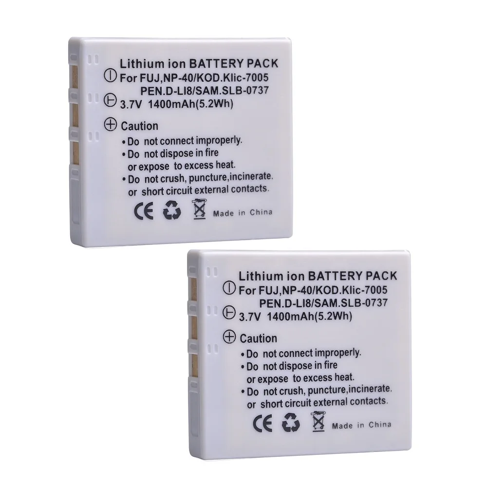 Pin Thay Thế Fujifilm NP-40, Panasonic CGA-S004, Kodak KLIC-7005, Samsung SLB-0737, SLB-0837, Sanyo NP-40, d-Li8