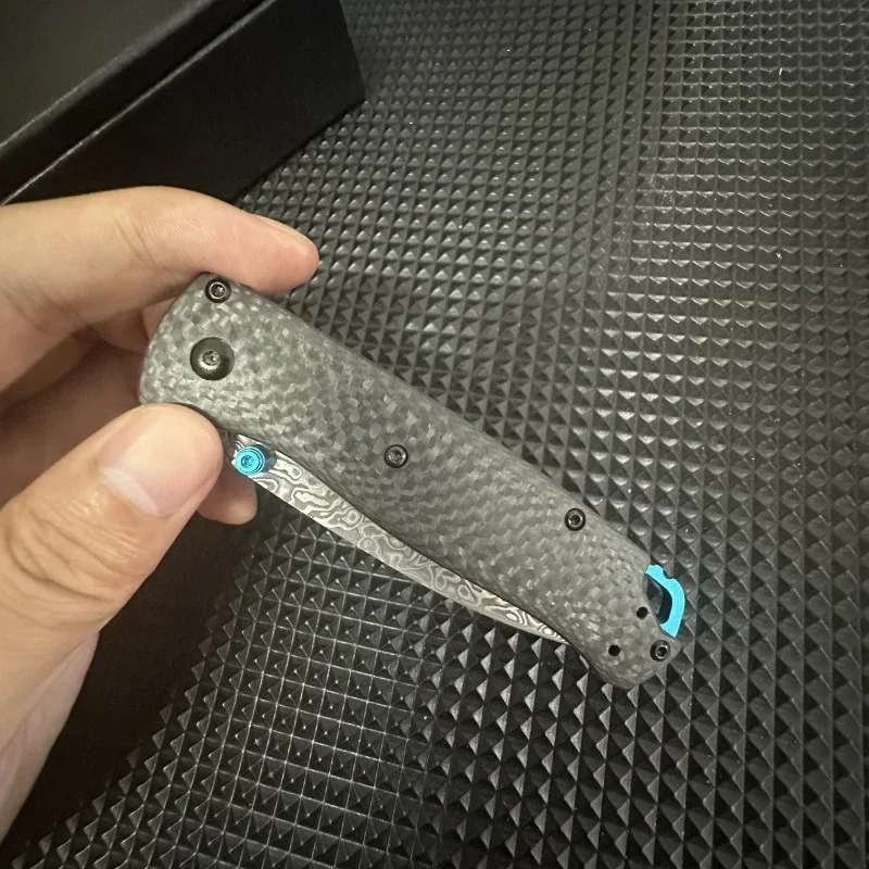 Tacticcal BM 535 Pocket Knife Damascus Handle High Quality Camping Outdoor Survival Portable EDC Utility Multi-purpose Knives