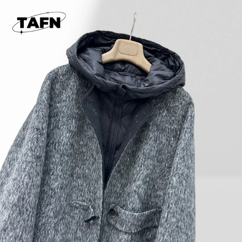 Long Button Coat for Casual Outfits Versatile Fall Coat with Button Details Solid Color Spring Overcoat for Ladies AI1012