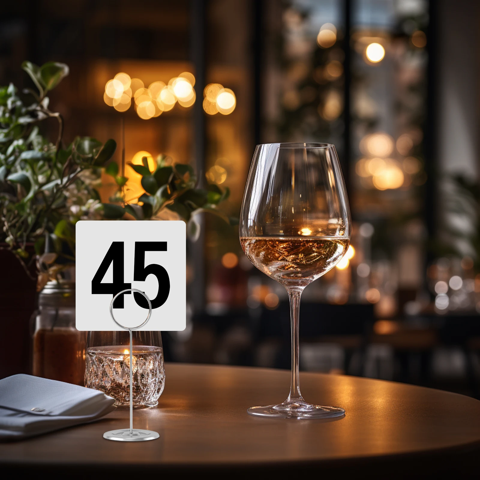 

50pcs Double Sided Table Numbers Plastic Number Tags Decorative Signs For Weddings Banquets Parties Events Restaurant