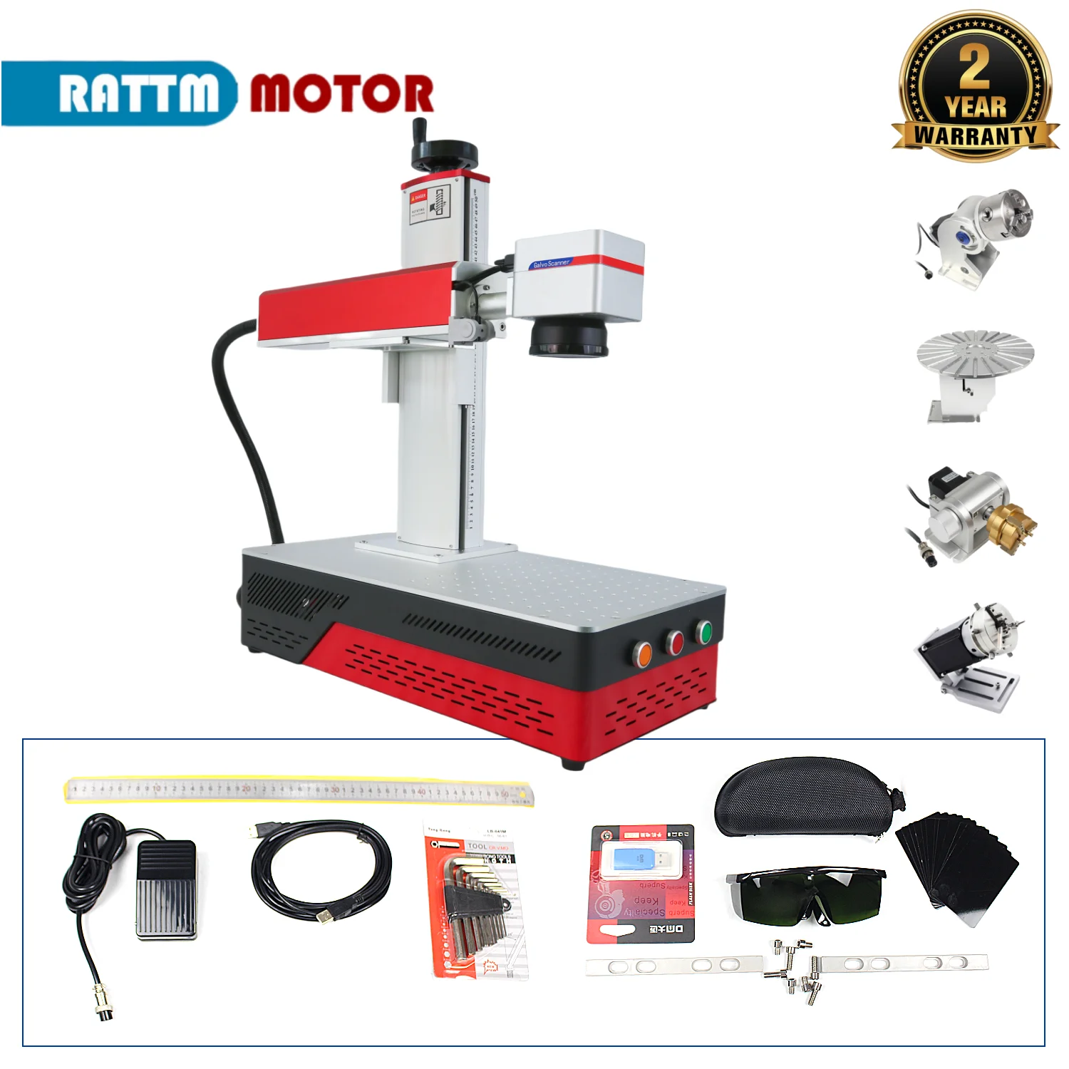 

Raycus JPT LP,MOPA M7 30W 60W EZCAD2 BSL Controller Color Engraving Fiber Laser Marking Machine Metal Steel with D80 Rotary Axis