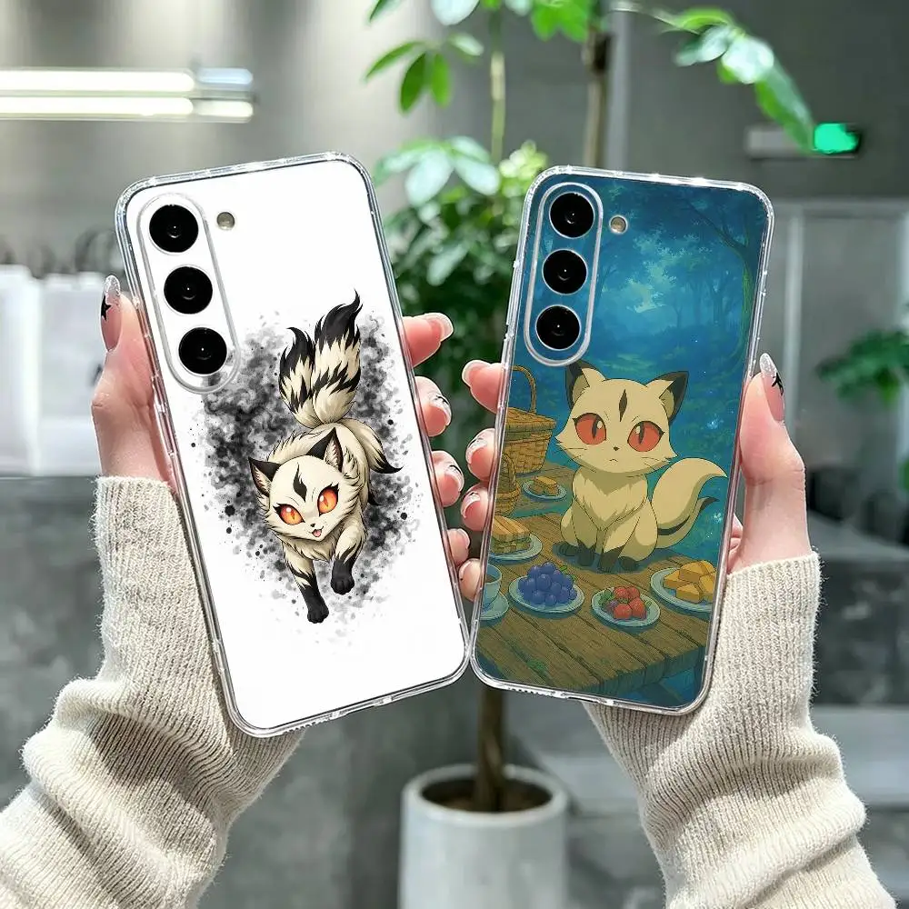 Nekomata cute Kirara L-InuYasha Phone Case For Samsung A71, A70, A52, A51, A40, A30, A20 Transparent Cover