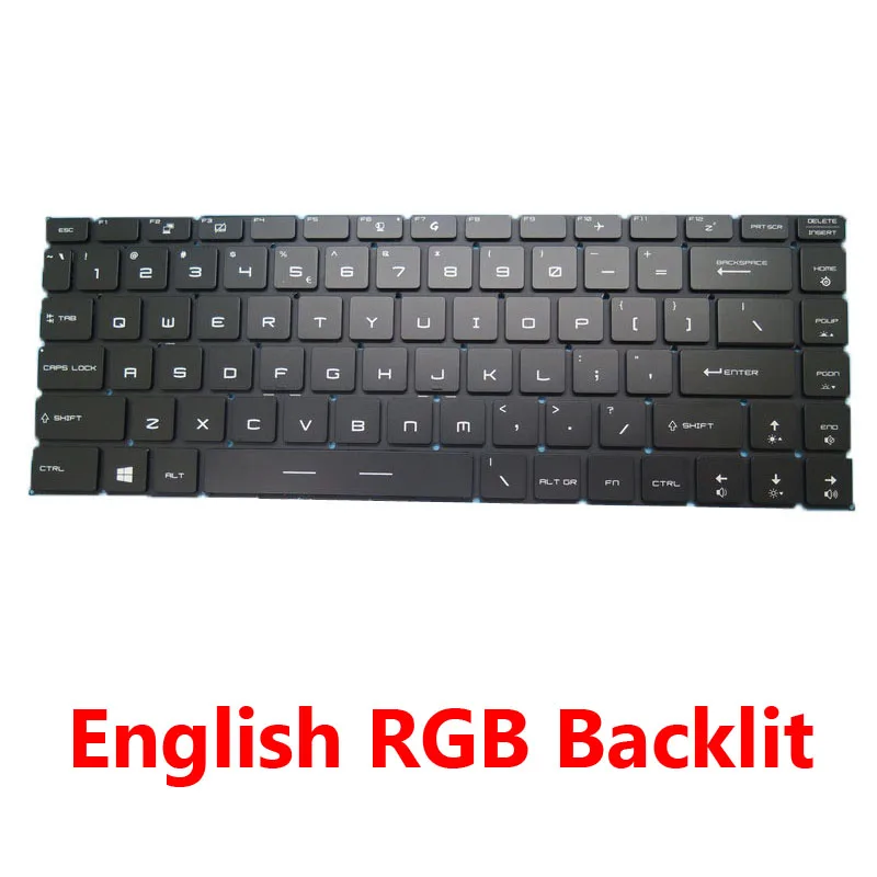 

RGB Backlit Keyboard For MSI Creator 15M MS-16W1 Creator 15M A9SE A9SD Creator 15M A10SE A10SD English US NO Frame