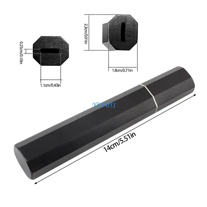 E15A Black Sandal Tool Handle With Copper Accent Octagonal Grip For DIY Projects