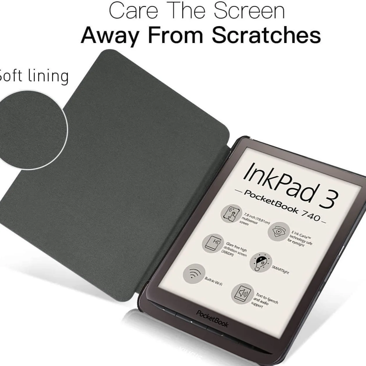 

Подходит для Pocketbook 740, цветной кожаный чехол, защитный чехол для Inkpad 3 Pro, 7,8 дюйма