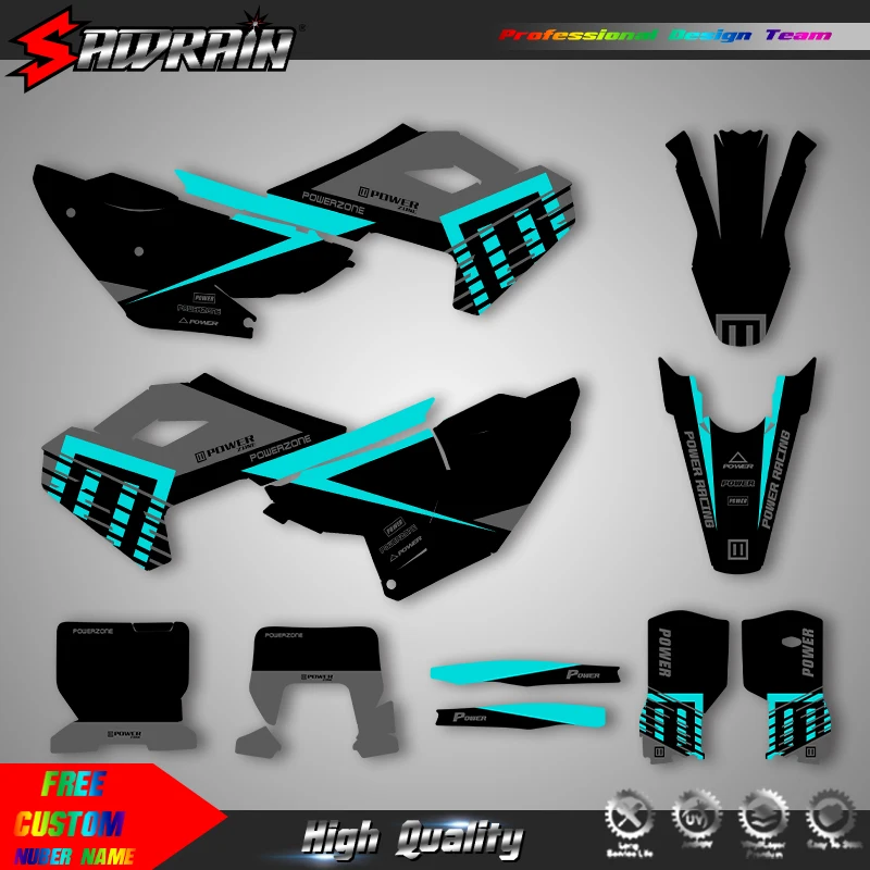 Sawrain Motorcycle Sticker Custom Team Graphics Decals Kit For Husqvarna 23-25 TC FX TX FX 24-26TE FE
