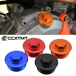 CNC Motocross króciec wlewu oleju silnikowego kapturek dla wtyczek pokrywa dla KTM SX SXF XC XCF XCW XCFW EXC EXCF TPI sześć dni 2004-2022 65SX 85SX 105SX