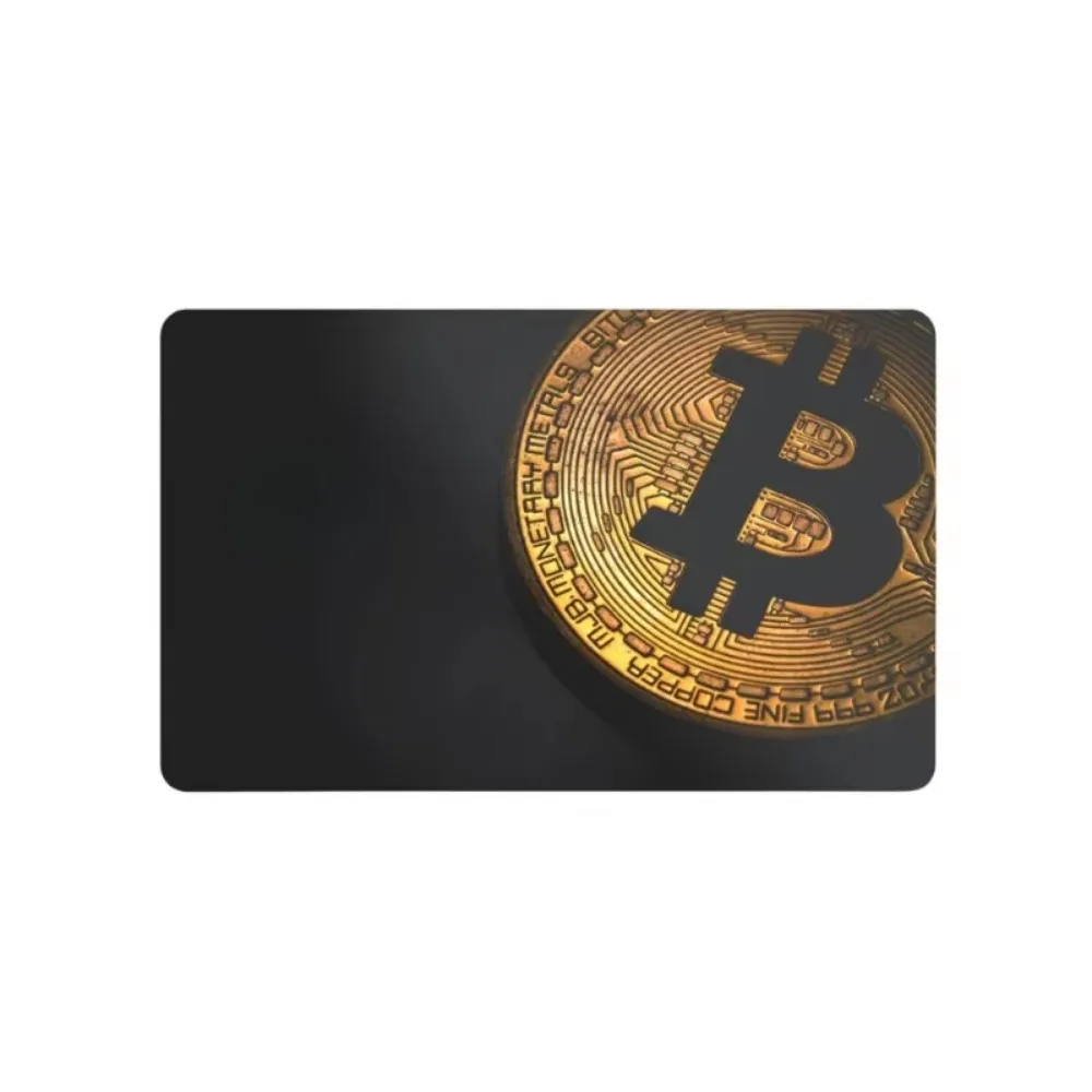 Trends Bitcoin Black Matte Vinyl Film Skin Sticker Tape for Bank Credit Debit Card Personalized Credit Card Protection Stickers