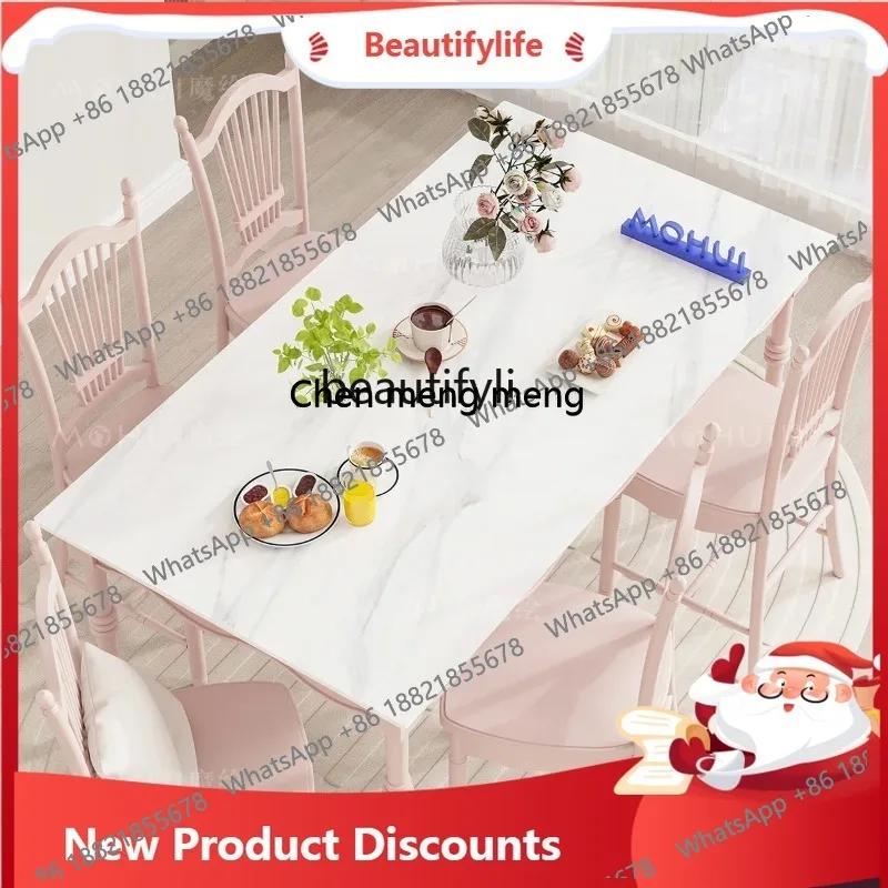 

Легкий роскошный обеденный стол из каменной плиты. Простой ресторан. Массив дерева. 1 стол. 6 стульев. Длинный обеденный стол. Минималистичная мебель 3001.