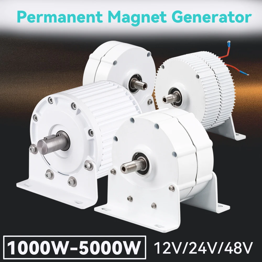 

Electric Generator Windmill Dynamo Water Turbine 1KW 2KW 3KW 5KW Gearless Permanent Magnet Generator 12/24/48V For Home Use