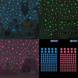 Luminous Stars Wall Stickers for Kids Rooms Hme Decoration Living Room Window Decor Fluorescent Decals Glow in the Dark Stickers