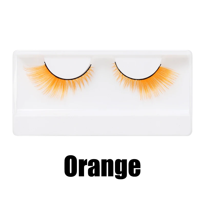 DINGSEN Bunte Wimpern, künstliche Wimpern, DIY-Wimpern, blau, rot, rosa, farbige Wimpern, falsche Wimpern, natürliche Streifenwimpern, Cosplay – Detail 20