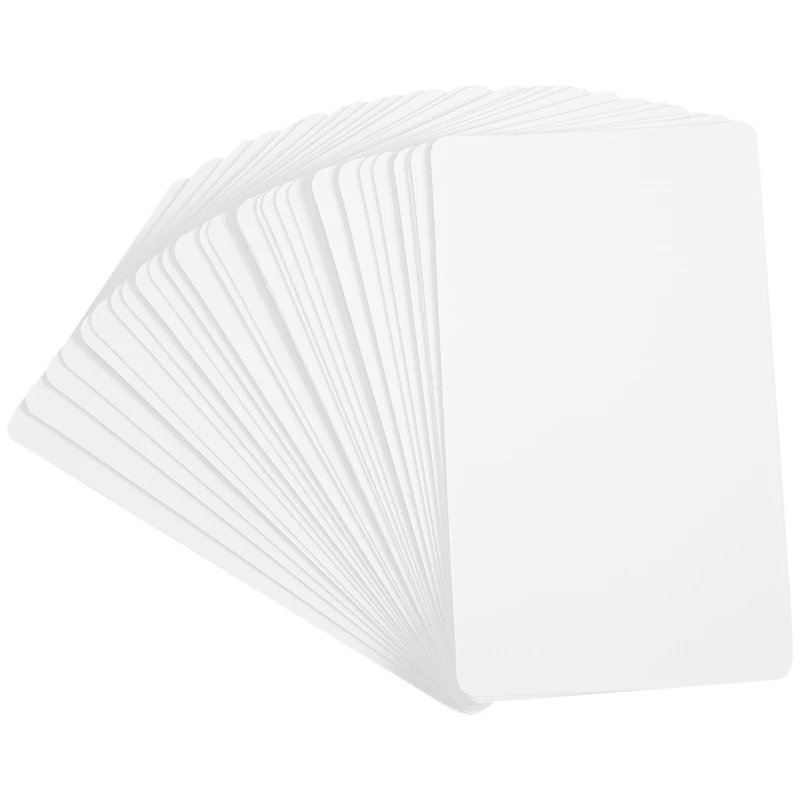 Blank White Cardboard Paper Message Card Business Cards Word Card DIY Tag Gift Card About 100Pcs (White)