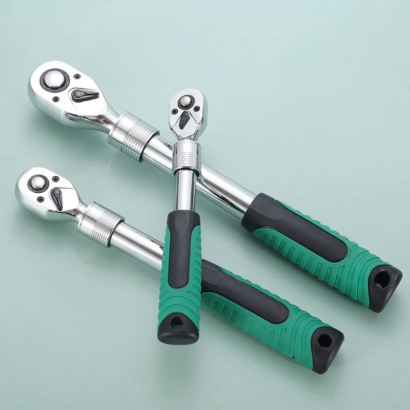 

Набор выдвижных ключей с храповым механизмом для автомобиля и мотоцикла, 1/4 дюйма, 3/8 дюйма, 1/2 дюйма, быстросъемный выдвижной торцевой ключ с 72 зубьями, двусторонний