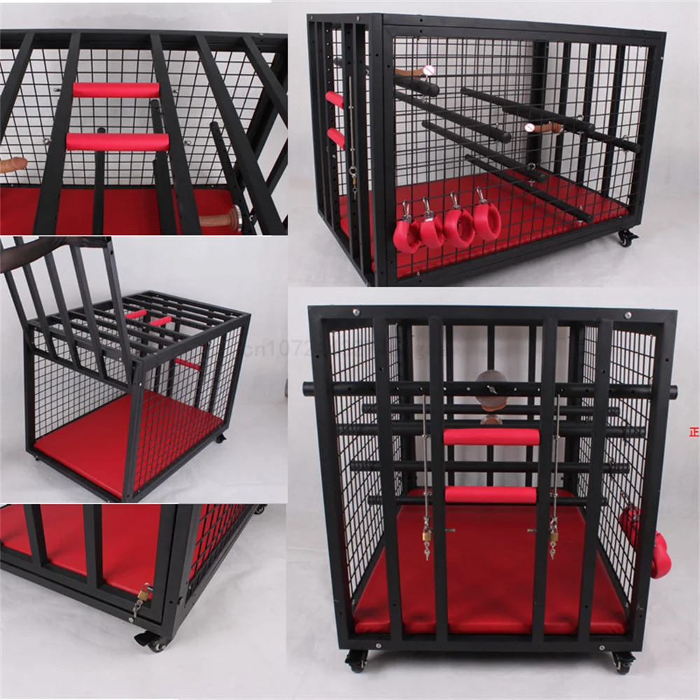 Grande BDSM Cage Bondage Set Tools, CBT Sex Furniture, Pelourinho Quarto Brinquedos para Mulheres Homens, Jogos para adultos, Casais 18 + Sex Room Supplies