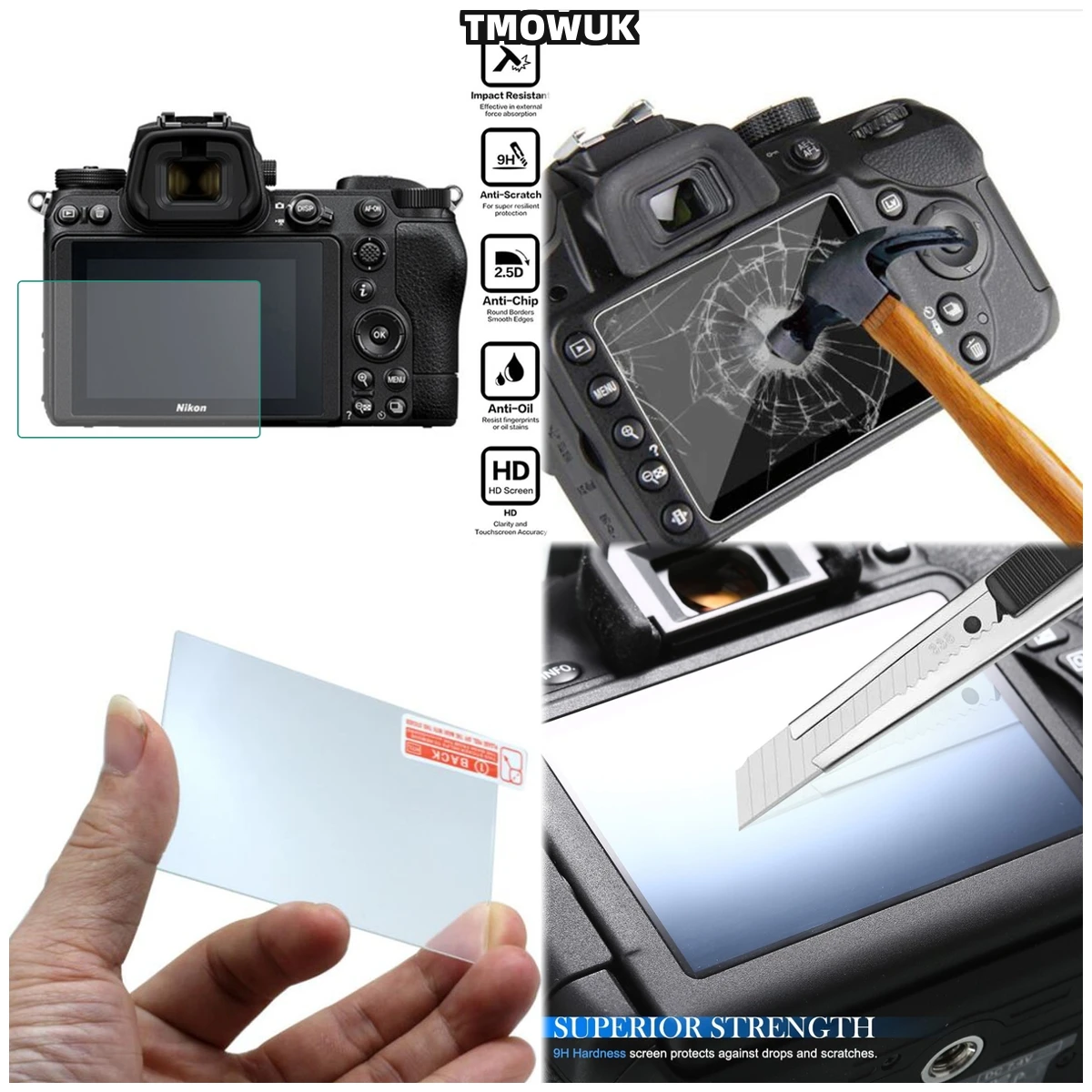 

For A7RII A7RIII A7R4 A7R4A A7SMII A7RMII A7MII A7MIII 9H Hardness Tempered Glass LCD Screen Protector Film HD Clear Anti - Fing