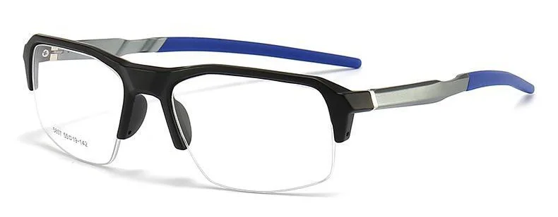 YIMARUILI Sportbrillengestell für Herren und Damen, Aluminium, TR90, Halbrahmen-Brille, Federbeine, optische verschreibungspflichtige Brillen 5857 – Detail 23