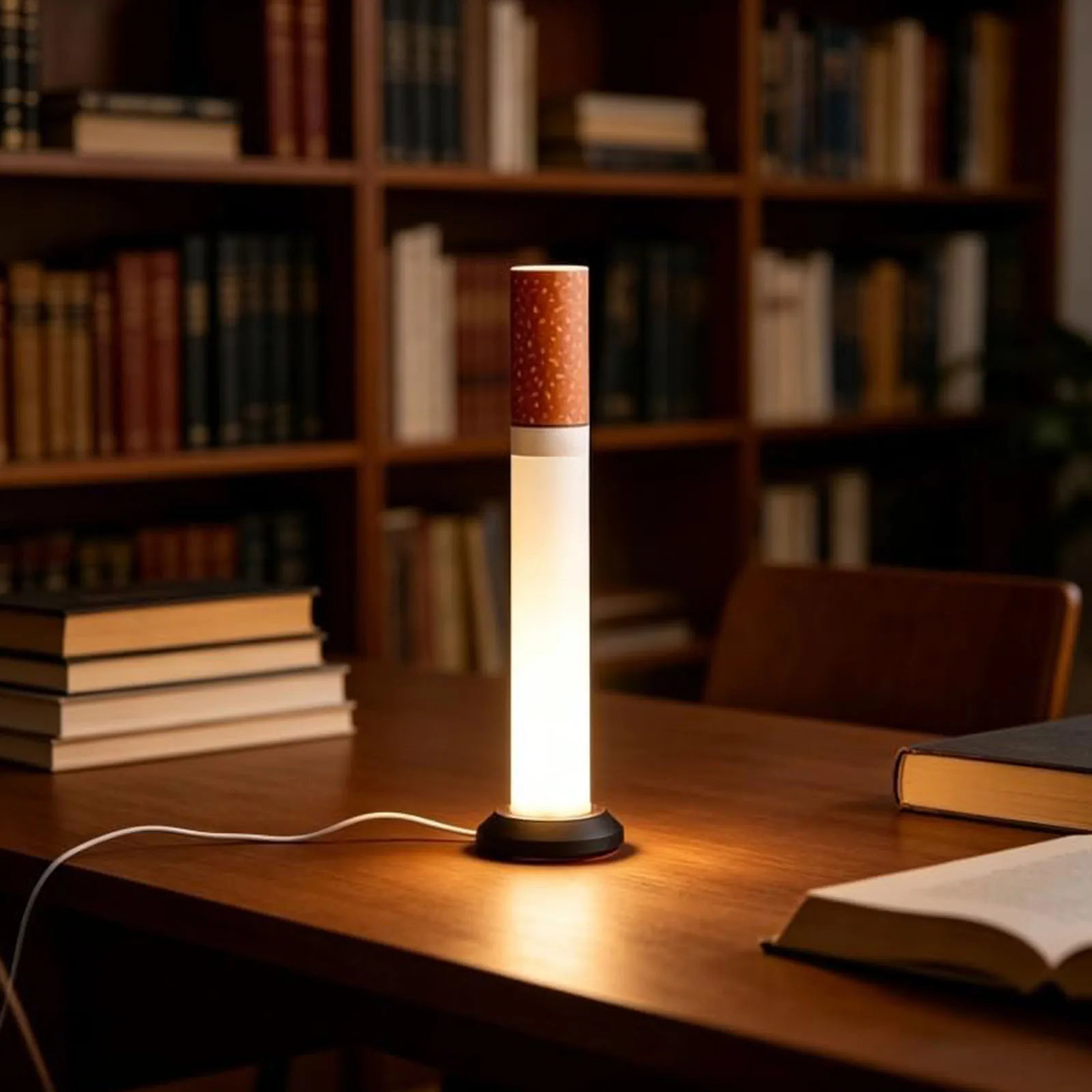 

Cigarette Shaped Decorative Lights with Warm Glow Creative Bedside Lamp Multi-Purpose for Home Office Desktop Decoration