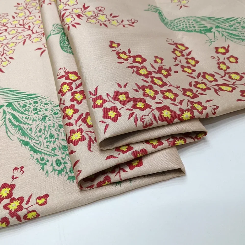 Tela Jacquard teñida con hilo para otoño e invierno, vestido de satén brocado, gabardina, traje Tang, Cheongsam rígido, tela de costura Diy de diseñador