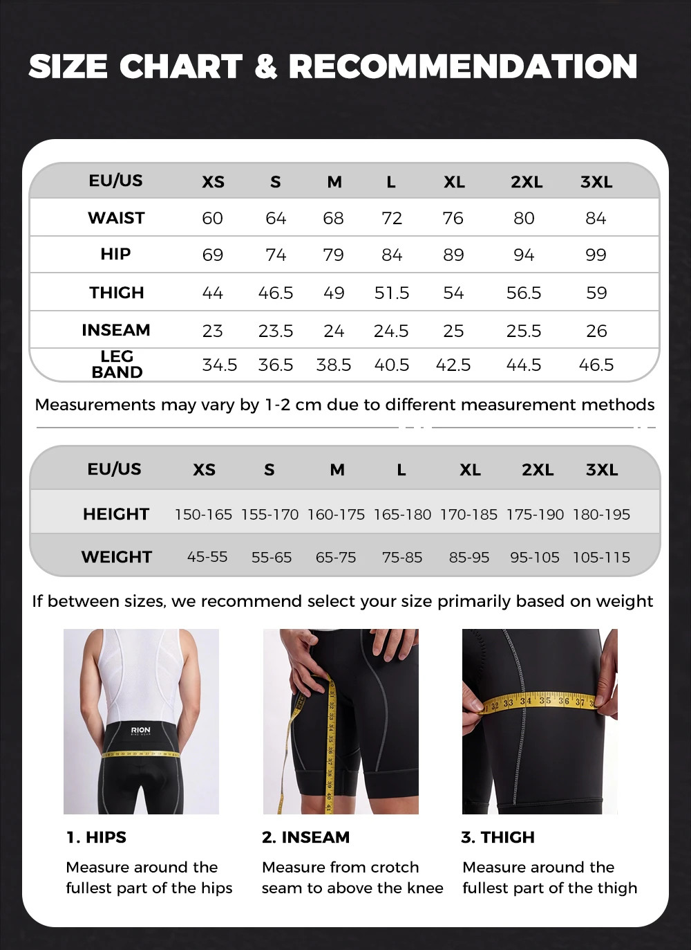 RION Herren Radsport-Trägerhose für Nachtfahrten, Dolomiti-Polster 8H, gepolsterte Rennradhose, MTB Pro Fahrradbekleidung für Langstreckenfahrten – Detail 3